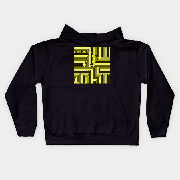 Yellow Line Kids Hoodie by Bajingseng